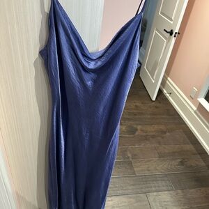 Elegant Blue Slip Dress